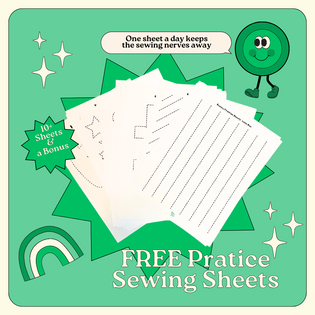  A Guide To Learning How To Sew: FREE Practice Sewing Sheets